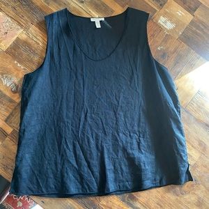Eileen Fisher 100% linen sleeveless tank top